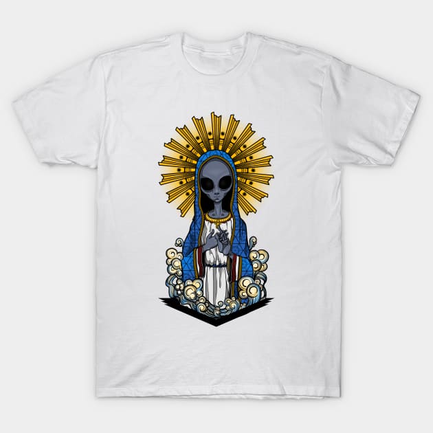 The alien Virgin - Color version T-Shirt by ToleStyle